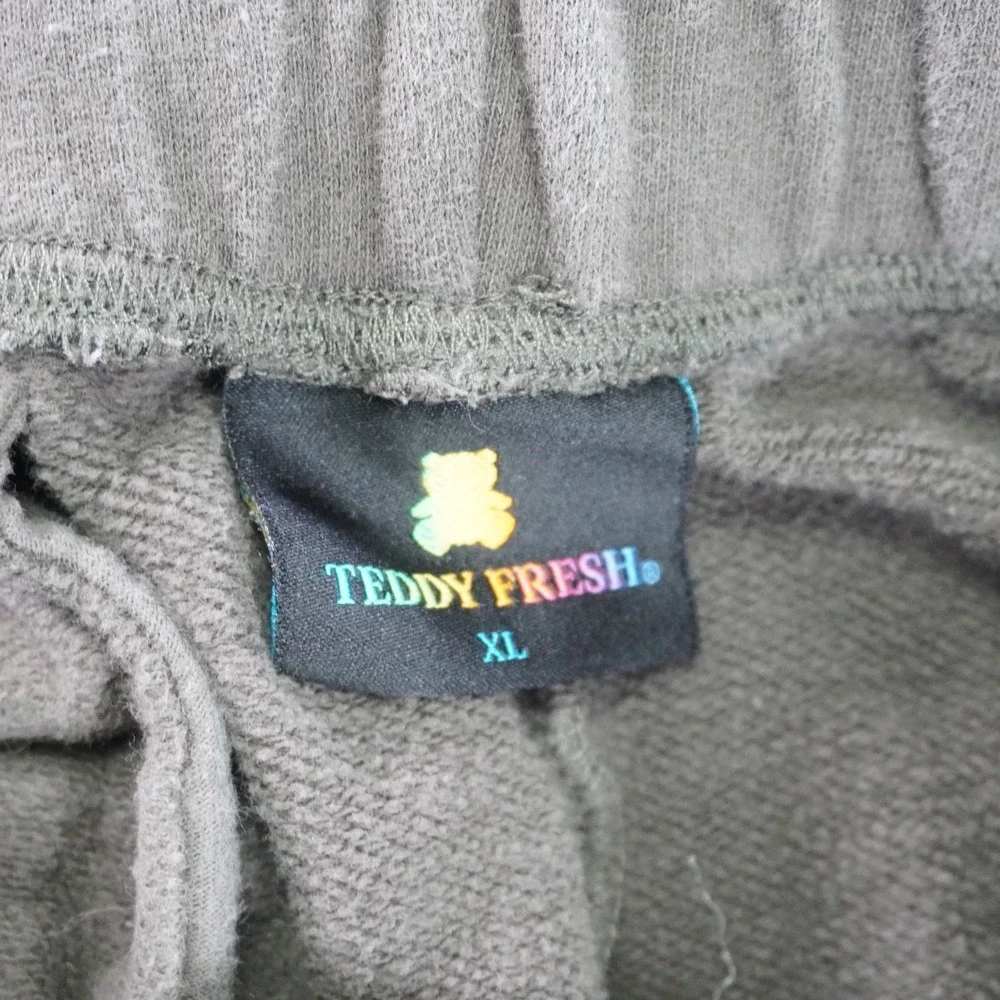 Teddy‎ Fresh Sweatshorts Womens XL Gray Elastic Waist Draw String Logo